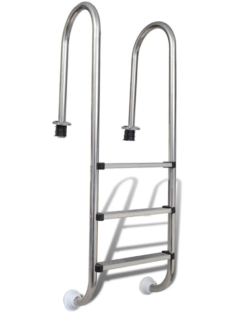 Zwembadladder met 3 sporten 120 cm roestvrij staal 304
