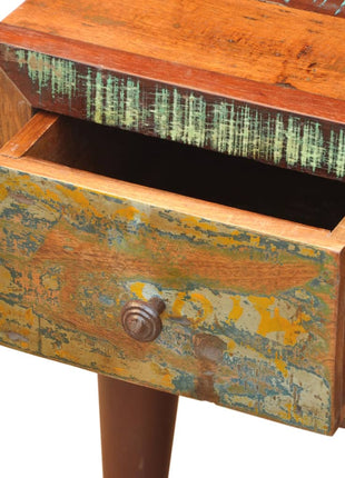 Salontafel Met 1 Gewelfde Rand En 1 Lade Gerecycled Hout