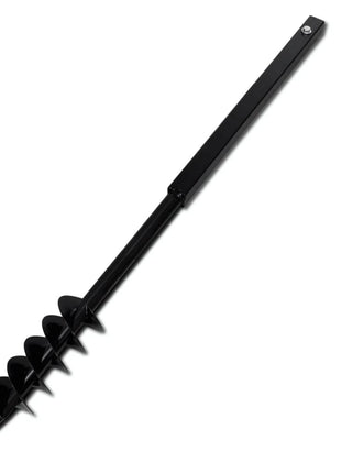 Grondboor met handvat en schroefkop (dubbele schroef) 80 mm (zwart)