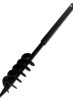 Grondboor met handvat en schroefkop (dubbele schroef) 100 mm (zwart)