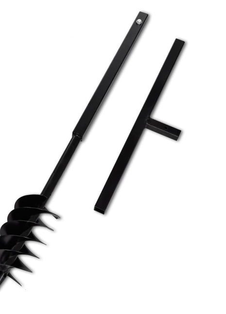 Grondboor met handvat en schroefkop (dubbele schroef) 120 mm (zwart)