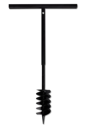 Grondboor met handvat en schroefkop (dubbele schroef) 120 mm (zwart)