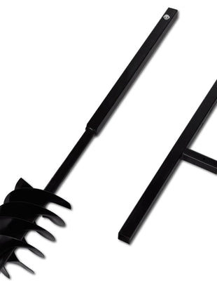 Grondboor met handvat en schroefkop 180 mm (zwart)