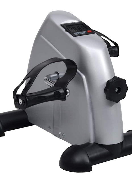 Mini Hometrainer met plastic vliegwiel (zilver)