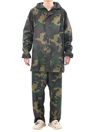 Regenpak 2-delig met capuchon (heren / camouflage / maat XXL)