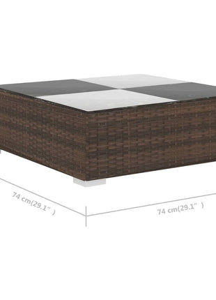Loungeset Met Kussens Poly Rattan