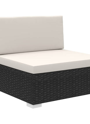 Loungeset Met Kussens Poly Rattan