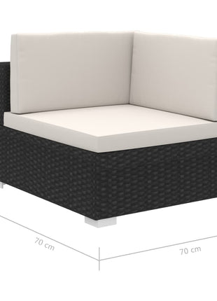 Loungeset Met Kussens Poly Rattan