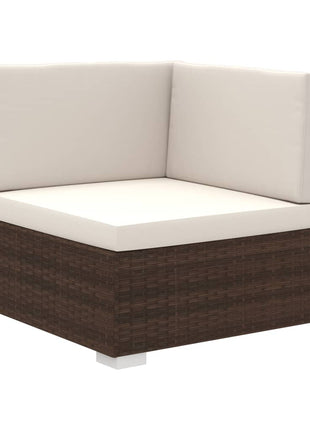 Loungeset Met Kussens Poly Rattan