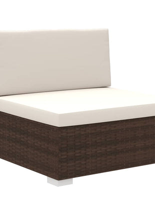 Loungeset Met Kussens Poly Rattan