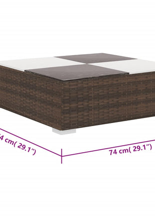 Loungeset Met Kussens Poly Rattan