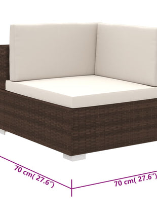 Loungeset Met Kussens Poly Rattan