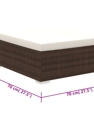 Loungeset Met Kussens Poly Rattan