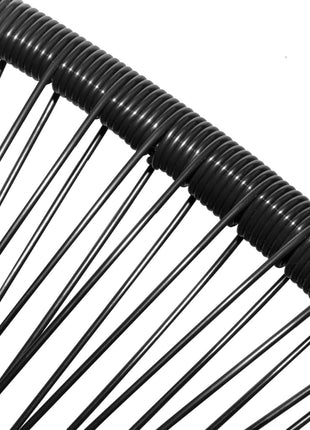 Tuinmaanstoel poly rattan zwart
