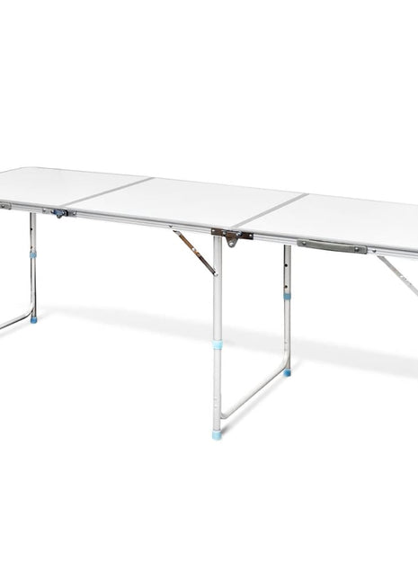 Campingtafel inklapbaar en verstelbaar in hoogte aluminium 180 x 60 cm