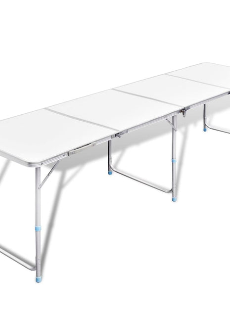 Campingtafel inklapbaar en verstelbaar 240x60 cm aluminium
