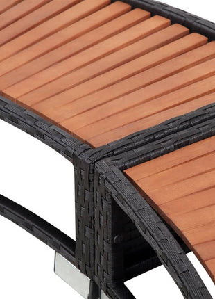 Hottub-ombouw poly rattan zwart