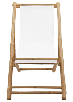 Terrasstoel bamboe en canvas