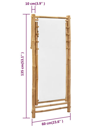 Terrasstoel bamboe en canvas