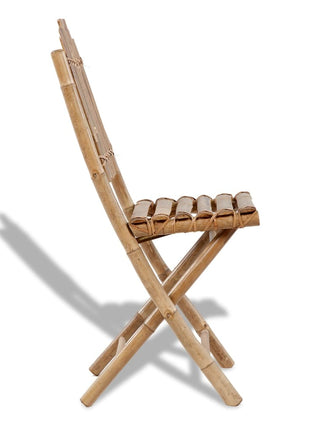 Tuinstoelen 2 st inklapbaar bamboe