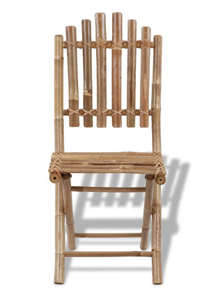 Tuinstoelen 2 st inklapbaar bamboe