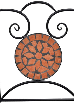 Bistrostoelen inklapbaar 2 st keramiek terracottakleurig