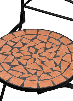 Bistrostoelen inklapbaar 2 st keramiek terracottakleurig
