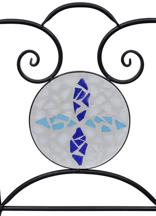 Bistrostoelen inklapbaar 2 st keramiek blauw en wit