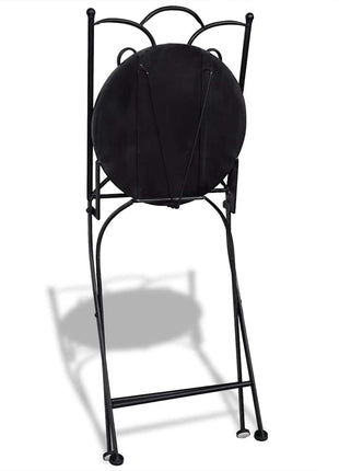 Bistrostoelen inklapbaar 2 st keramiek terracottakleurig en wit