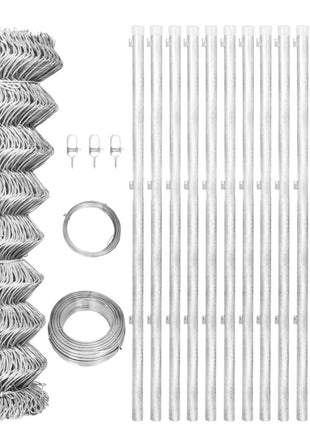 Gaashek Met Palen 15X1,25 M Gegalvaniseerd Staal Kleurig
