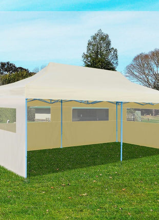 Partytent Pop-Up Inklapbaar Met Zijwanden 3X6 M Antraciet