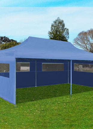 Partytent Pop-Up Inklapbaar Met Zijwanden 3X6 M Antraciet