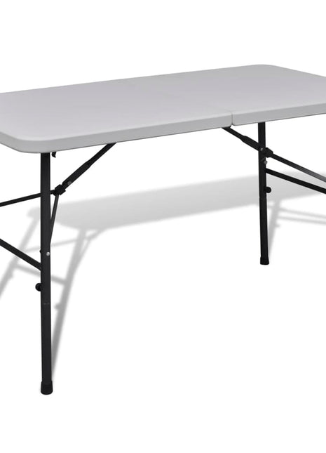 Klaptafel voor buiten 122 cm HDPE wit
