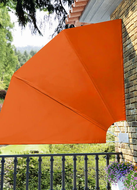 Balkonscherm inklapbaar 210x210 cm terracottakleurig