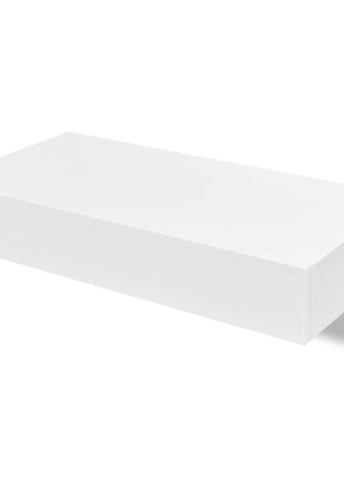 Wandschap Met Lade Zwevend Mdf Wit