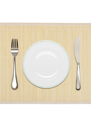 6 Placemats Bamboe 30 X 45 Cm Natuurlijk
