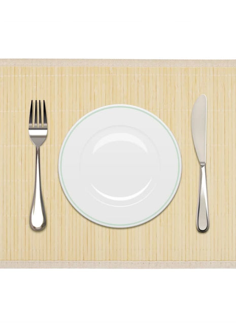 6 Placemats Bamboe 30 X 45 Cm Natuurlijk