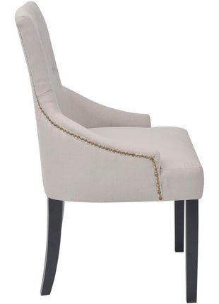 Eetkamerstoelen Stof Crèmegrijs