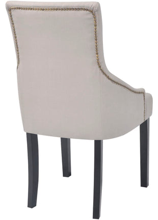 Eetkamerstoelen Stof Crèmegrijs