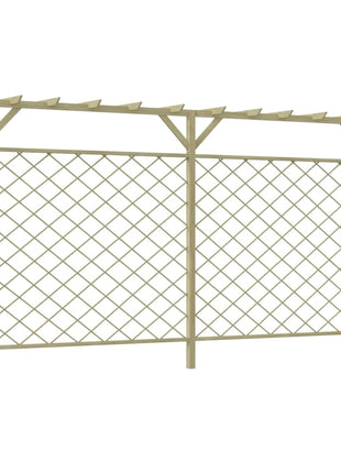 Tuinhek Met Latwerk En Pergola Hout