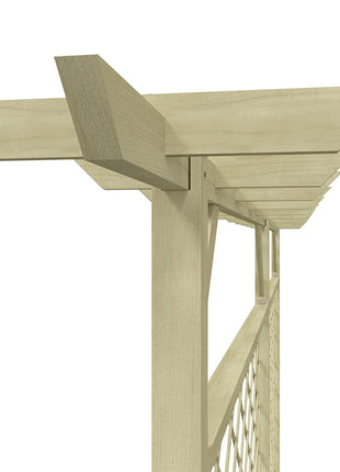 Tuinhek Met Latwerk En Pergola Hout