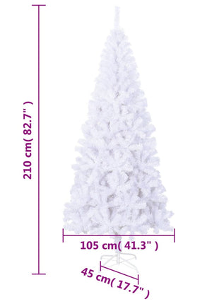 Kunstkerstboom Met Stalen Standaard 910 Takken 210 Cm Wit
