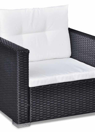 Loungeset Met Kussens Poly Rattan