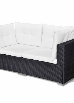 Loungeset Met Kussens Poly Rattan
