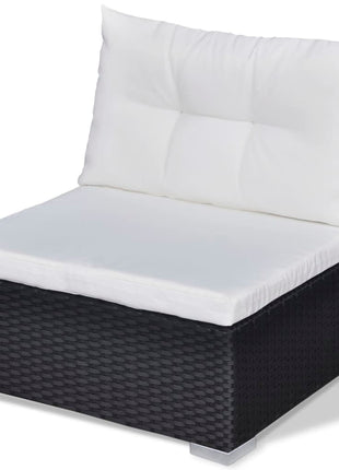 Loungeset Met Kussens Poly Rattan