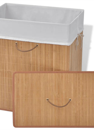 Wasmand Rechthoekig Bamboe Natuurlijk