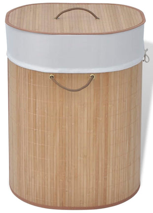 Wasmand Ovaal Bamboe Natuurlijk