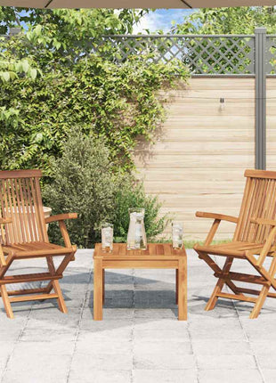 Tuinstoelen inklapbaar 2 st massief teakhout