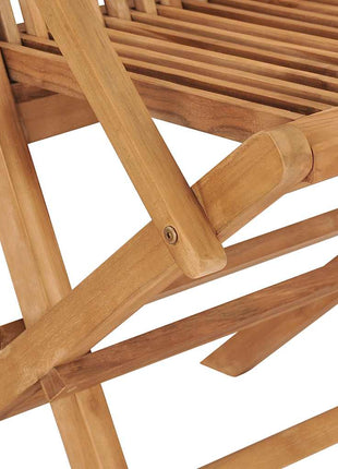 Tuinstoelen inklapbaar 2 st massief teakhout