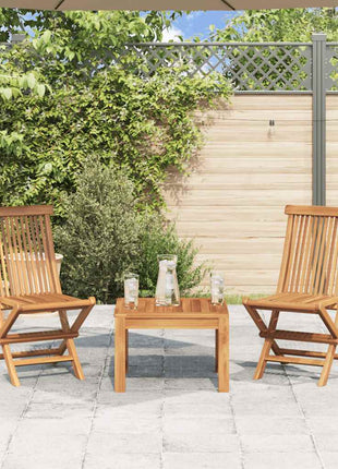 Tuinstoelen inklapbaar 2 st massief teakhout